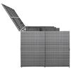 vidaXL Quadruple Wheelie Bin Shed Anthracite 305x78x120 cm Poly Rattan