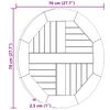 vidaXL Table Top Solid Teak Wood Round 2.5 cm 70 cm