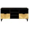 vidaXL TV Cabinet Black and Gold 100 x 33 x 46 cm Engineered wood