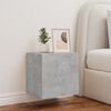 vidaXL TV Wall Cabinet with LED Lights Concrete Grey 40.5x35x40 cm