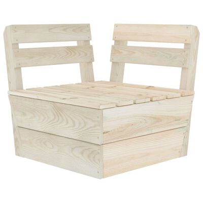 vidaXL Garden 3-Seater Pallet Sofa Impregnated Spruce Wood