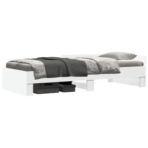 vidaXL Bed Frame with Headboard White 80 x 200 cm Engineered Wood