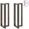 vidaXL Bar Table Legs T-Shaped 2 pcs Black 50x35x(110-111) cm Steel