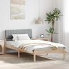 vidaXL Bed frame Brown and light grey 100 x 200 cm Solid pine wood