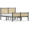 vidaXL Metal Bed Frame without Mattress Sonoma Oak 120x190 cm Small Double