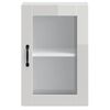 vidaXL Kitchen Wall Cabinet with Glass Door&nbsp;Porto High Gloss White