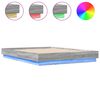 vidaXL Bed Frame with LED without Mattress Grey Sonoma 140x200 cm