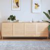 vidaXL Louvred doors 4 pcs Natural 69 x 59.4 cm Solid Pine Wood