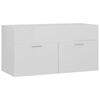 vidaXL Bathroom Furniture Set High Gloss White Engineered Wood