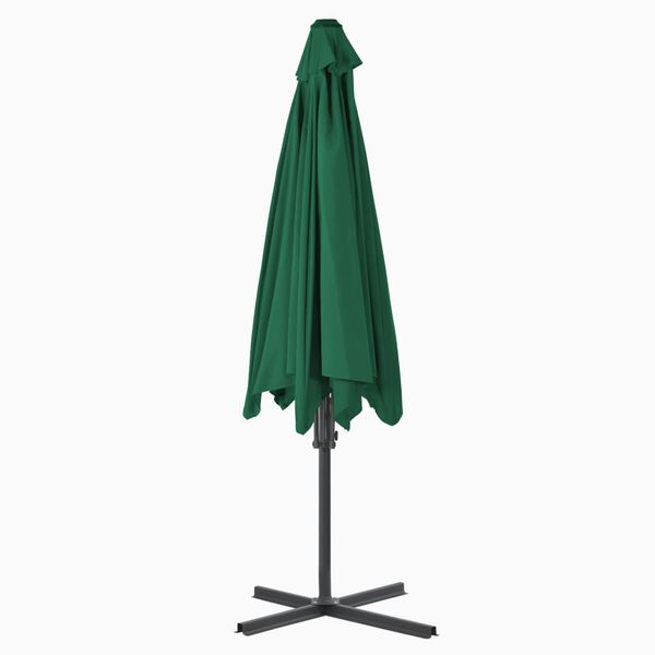 vidaXL Garden Parasol with Steel Pole 300 cm Green
