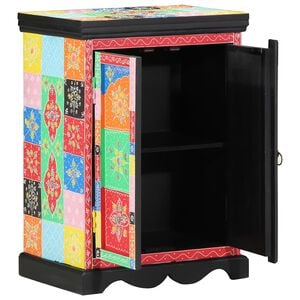 vidaXL Console Table with Shelf with Door Multicolour 50 x 30 x 70 cm