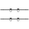 vidaXL Sliding Door Hardware Kit 366 cm Steel Black