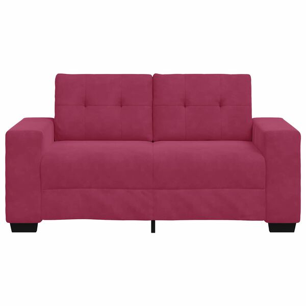 vidaXL Sofa Wine Red 160 x 80 x 82 cm Poly velvet