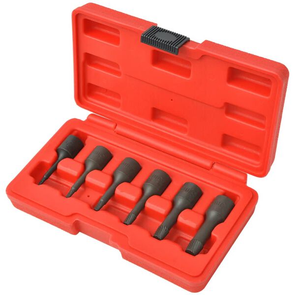vidaXL Six Piece Screw Extractor Set Steel