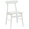 vidaXL Dining Chair 2 pcs White Solid Rubber Wood