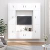 vidaXL 8 Piece TV Cabinet Set White Engineered Wood