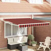 vidaXL Awning Manual Orange and Brown 350 x 250 x 165 cm Polyester