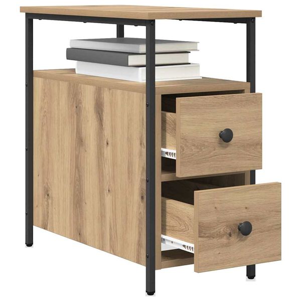 vidaXL Bedside Cabinet Artisan oak 30 x 60 x 60 cm Engineered wood