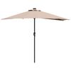 vidaXL Garden Parasol 294 x 150 x 224 cm Polyester and Steel Taupe