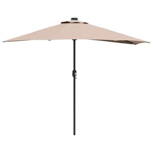 vidaXL Garden Parasol 294 x 150 x 224 cm Polyester and Steel Taupe