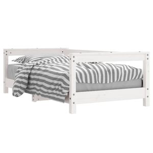 vidaXL Kids Bed Frame White 70x140 cm Solid Wood Pine