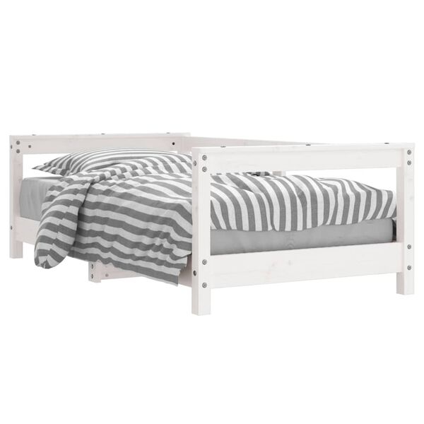 vidaXL Kids Bed Frame White 70x140 cm Solid Wood Pine