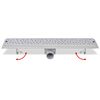 vidaXL Linear Shower Drain Bubble 630x140 mm Stainless Steel