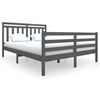vidaXL Bed Frame without Mattress Grey Solid Wood 160x200 cm