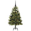 vidaXL Artificial Hinged Christmas Tree with Cones Green 120 cm
