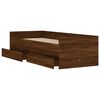 vidaXL Bed Frame with Drawers without Mattress Brown Oak 90x200 cm