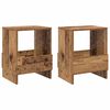 vidaXL Magazine Rack 2 pcs Old Wood 35 x 30 x 45 cm