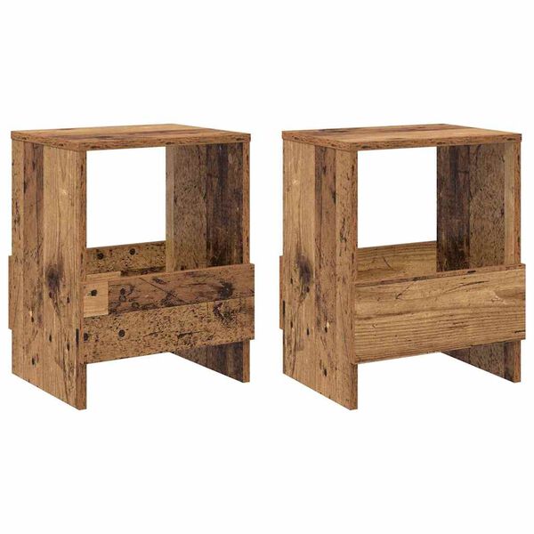 vidaXL Magazine Rack 2 pcs Old Wood 35 x 30 x 45 cm