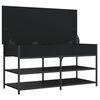 vidaXL Shoe Bench Black 100x42.5x50 cm Engineered Wood