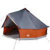 vidaXL Family Tent Tipi 12-Person Grey and Orange Waterproof