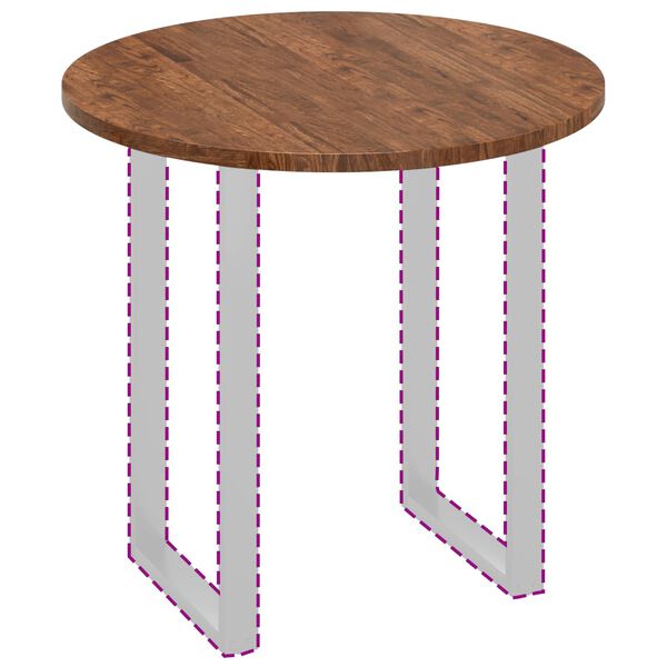 vidaXL Table Top Light Brown &Oslash; 80 x 2.5 cm Solid Oak Wood