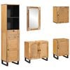 vidaXL Bathroom Sets with Drawer with Shelf Natural Solid Mango Wood