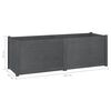 vidaXL Garden Planter Grey 150x50x50 cm Solid Pinewood
