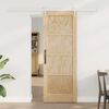 vidaXL Sliding Door ORKDAL Brown 73.5 x 198.5 cm Solid Pine Wood
