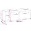 vidaXL TV Cabinets 2 pcs with LED Lights Grey Sonoma 60x35x40 cm