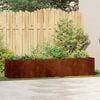 vidaXL Garden Planter Rusty 200 x 40 x 40 cm