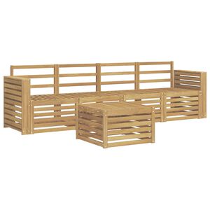 vidaXL Outdoor Sofa Set 5 pcs White Solid Acacia Wood