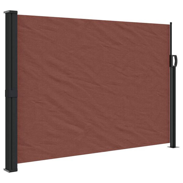 vidaXL Retractable Side Awning Brown 140x500 cm