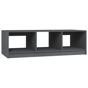 vidaXL Coffee Table Grey 110x50x34 cm Solid Wood Pine