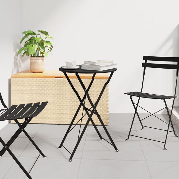 vidaXL Bistro Table Folding Anthracite Ø50x71 cm Powder-coated Steel