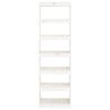 vidaXL Book Cabinet/Room Divider White 60x30x199.5 cm Solid Wood Pine