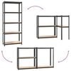 vidaXL 5-Layer Shelves 2 pcs Anthracite Steel&Engineered Wood