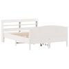 vidaXL Bed Frame without Mattress White 150x200 cm King Size Solid Wood Pine