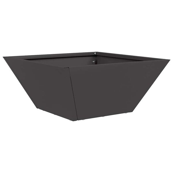 vidaXL Garden Planter Black 35 x 35 x 15 cm Cold-rolled Steel