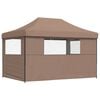 vidaXL Party Tent Folding Brown 279 x 410 x 315 cm Oxford Fabric