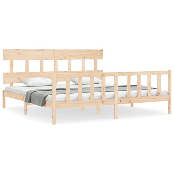 vidaXL Bed Frame without Mattress 200x200 cm Solid Wood Pine